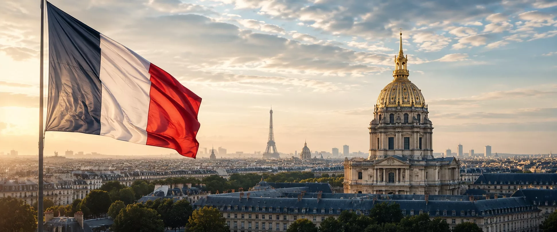 Drapeau français à Paris